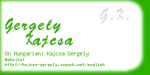 gergely kajcsa business card